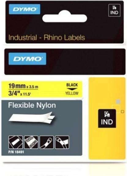 Produktbild Dymo RhinoPRO Flexibles Nylonband (1.90 cm, Gelb)
