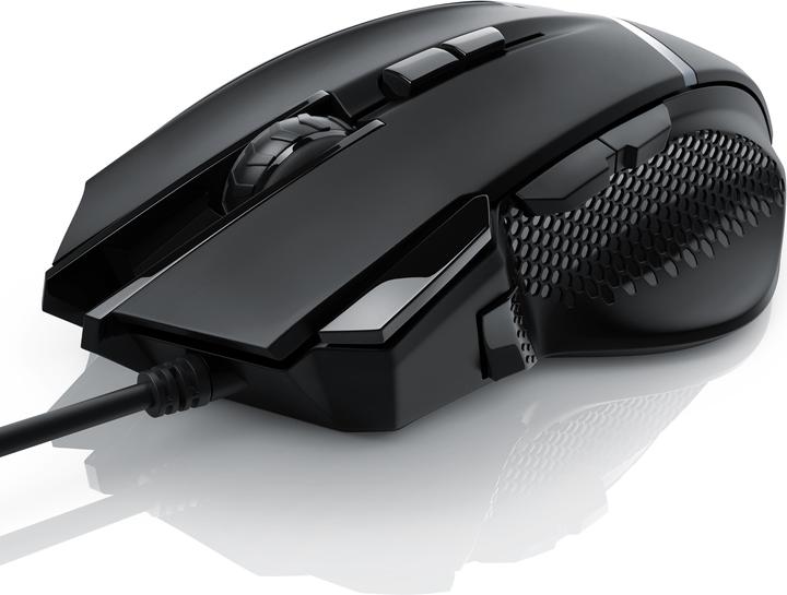 Produktbild CSL Gaming Maus kabelgebunden 500 dpi, ergonomisch, 3200 dpi, Abtastrate wählbar, Mouse inkl. Gewichten (Kabelgebunden)