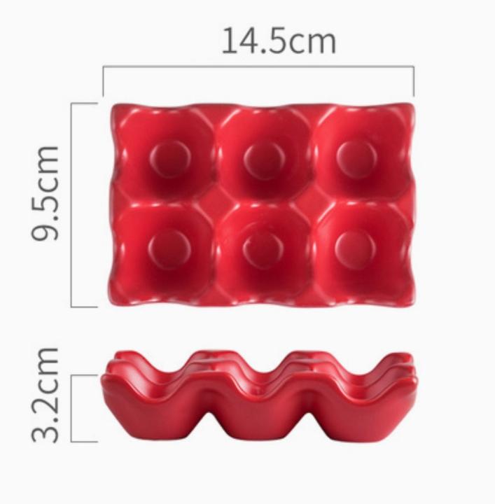 Immagine prodotto Homerely Elegante portauovo in ceramica con 6 scomparti (1 x)