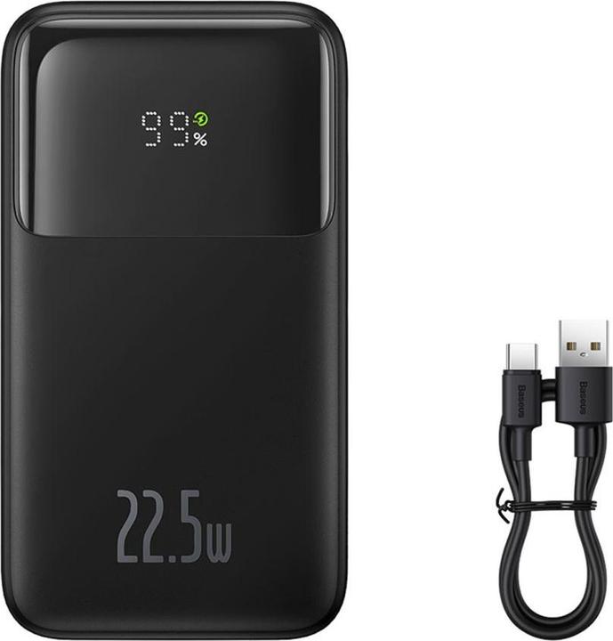 Immagine prodotto Baseus Powerbank Comet 20000mAh, USB do USB-C, 22.5W (nero) (20000 mAh, 22.50 W, 77 Wh)