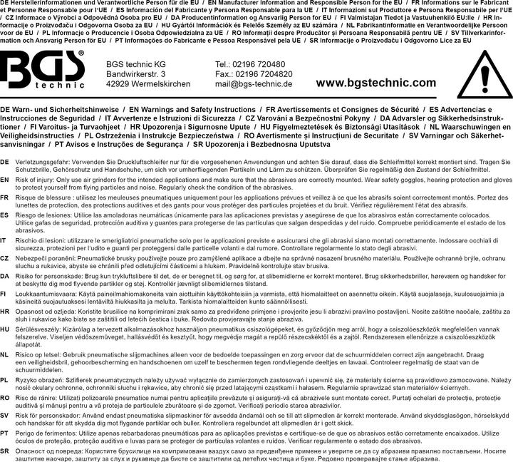 Image du produit BGS Ponceuse à bande pneumatique (Ponceuse à bande)