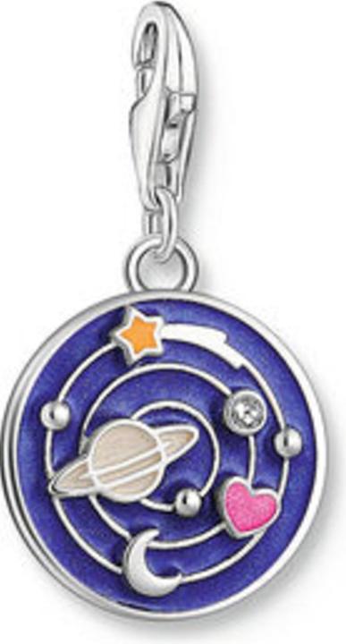 Produktbild Thomas Sabo Charm-Anhänger Galaxie mit bunter Kaltemaille Silber geschwärzt (Emaille, 925er Silber)