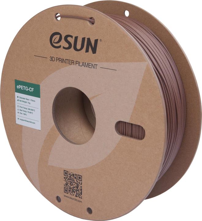 Immagine prodotto eSUN ePETG-CF Filamento di carbonio in ottone antico 1,75mm 1Kg (PETG, 1.75 mm, 1000 g, Marrone)