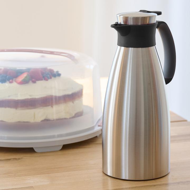Productafbeelding Emsa Vacuümkan SOFT GRIP, 1,5 liter, roestvrij staal / wijnrood Met één hand te bedienen met snelsluiting (1.50 l)