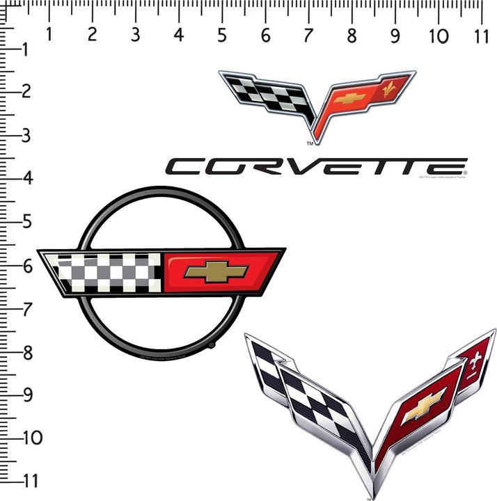 Produktbild Chevrolet Aufkleber Corvette Branding Deluxe Stickers Variety Pack 50erPack Vinyl