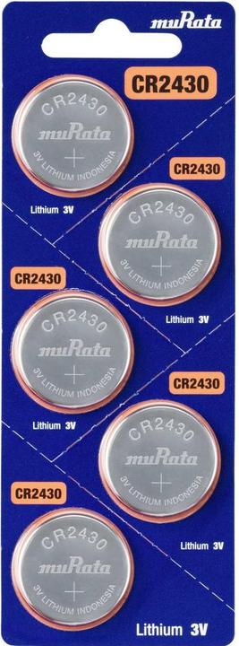 Productafbeelding Murata Lithium knoopcel (5 Pcs., CR2430, 300 mAh)