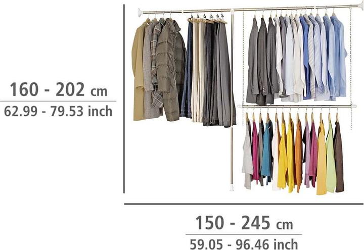 Actual product image Wenko Telescopic wardrobe set