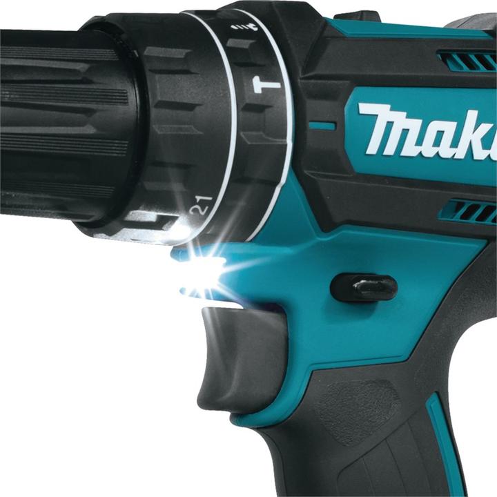 Image du produit Makita DHP482RTJ 18V 2x perceuse à percussion à batterie rechargeable (Fonctionnement sur batterie)