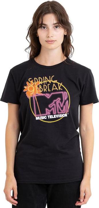 Actual product image MTV Unisex Adult Spring Break '91 Neon Sign T-Shirt (XXL)
