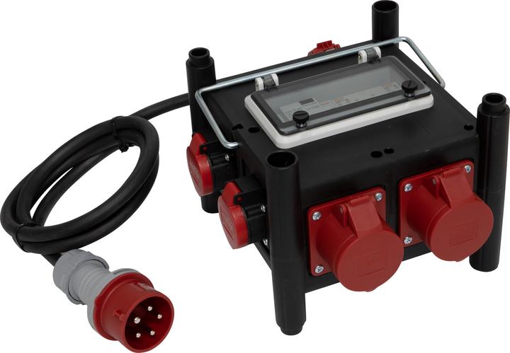 Produktbild Brennenstuhl Kompakter Stromverteiler BSV 3/32 SI IP44, 2m H07RN-F5G4.0, Stecker CEE 5p 400V/32A (IP44), Steck (7 x, Typ 13)