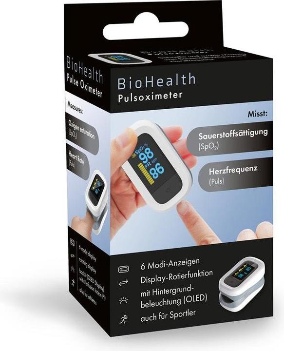 Actual product image Bio Health Pulsoximeter mit Perfusions-Index (PI)