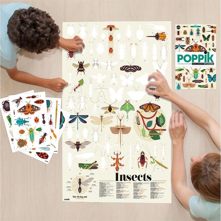 Actual product image Poppik Sticker Learning Poster Insects
