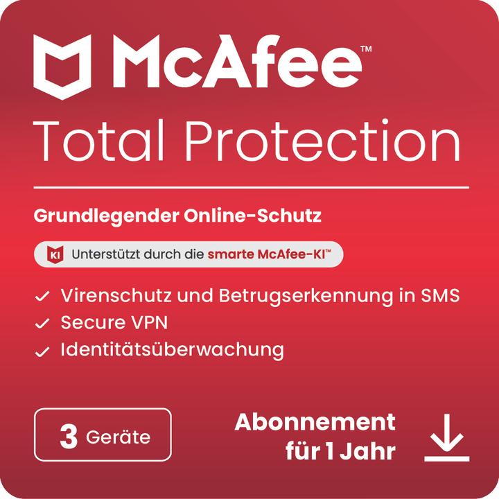 McAfee Total Protection - 3 Geräte (3 User, 12 Monate)