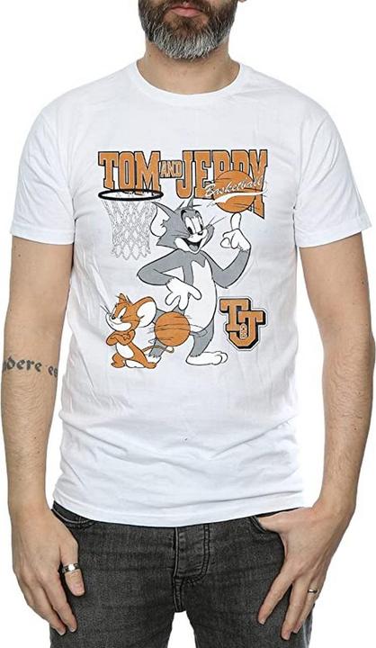 Tom & Jerry Spinning Basketball TShirt aus Baumwolle