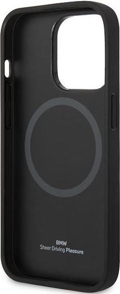 Productafbeelding BMW Hoesje BMHMP14X22RPSK iPhone 14 Pro Max 6,7" czarny/zwart Lederen Zetels Patroon MagSafe (Apple iPhone 14 Pro Max)