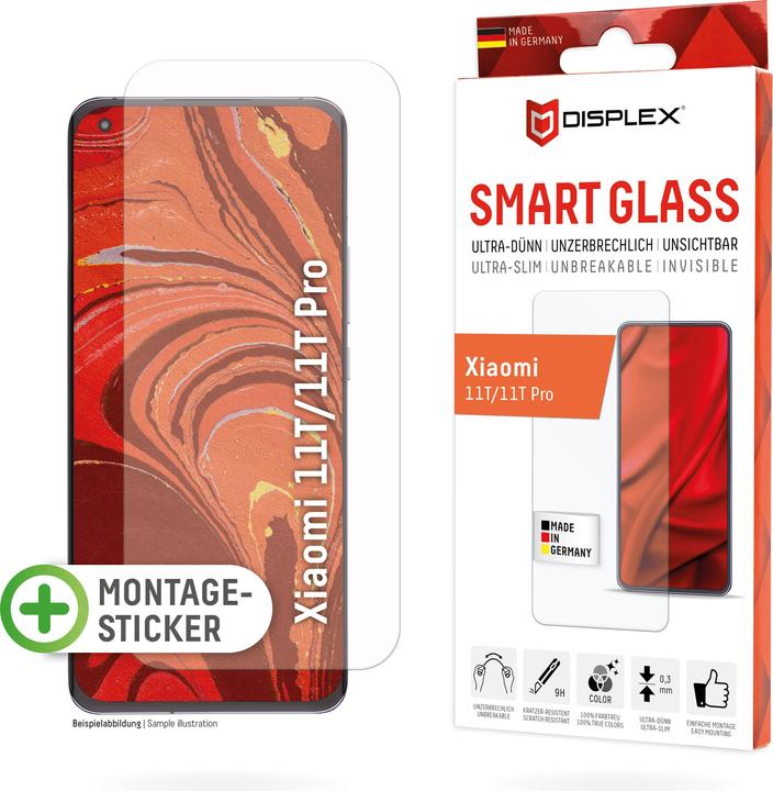 Actual product image Displex Smart Glass, Displayschutzfolie (1 Piece, Xiaomi 11T, Xiaomi 11T Pro)