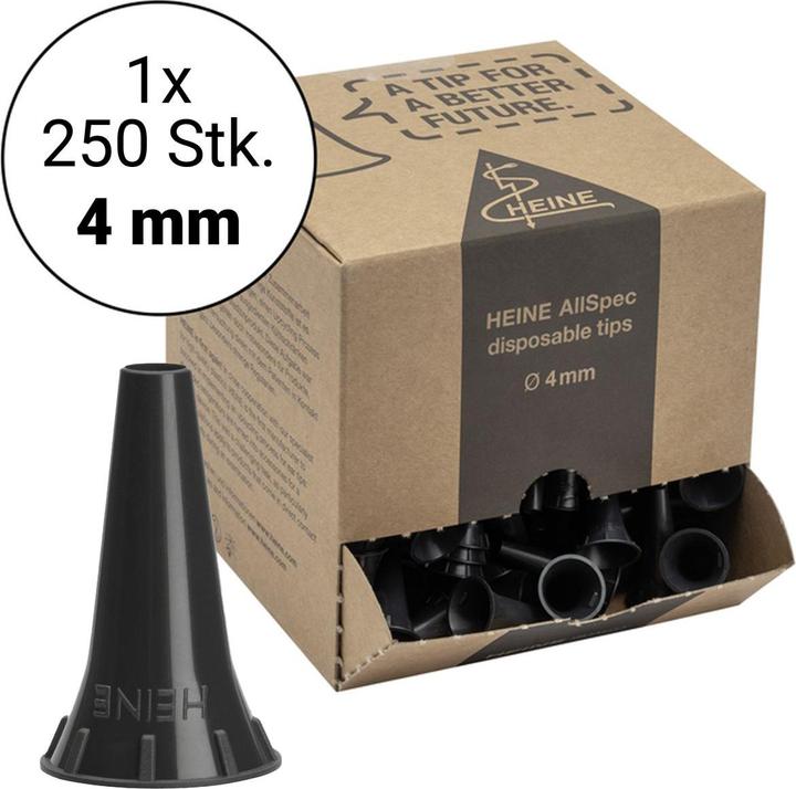Heine AllSpec Einweg-Tips 4.0 mm - 250 Otoskop-Trichter