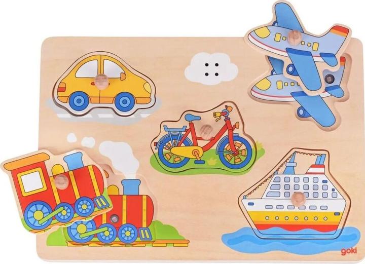 Actual product image Goki Sound puzzle means of transport (5 pieces)