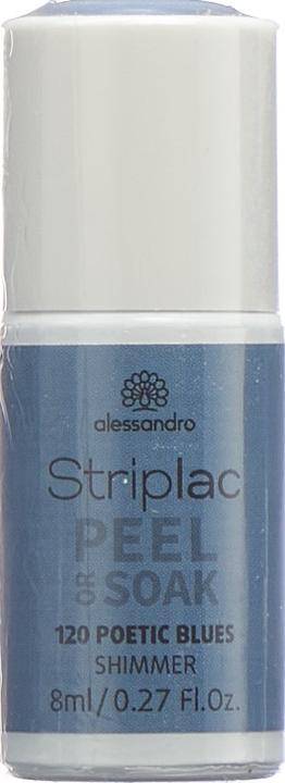Image du produit Alessandro Striplac Peel or Soak Poetic Blues 8 ml (Blues poétique, Vernis à ongles peel off)