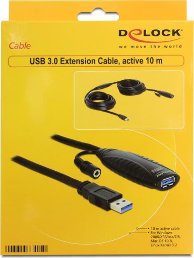 Image du produit Delock Câble d'extension USB 3.0 actif (10 m, USB 3.0)