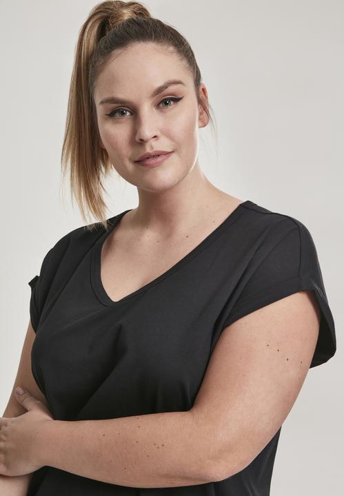Image du produit Urban Classics Ladies Round V-Neck Extended Shoulder Tee (3XL)