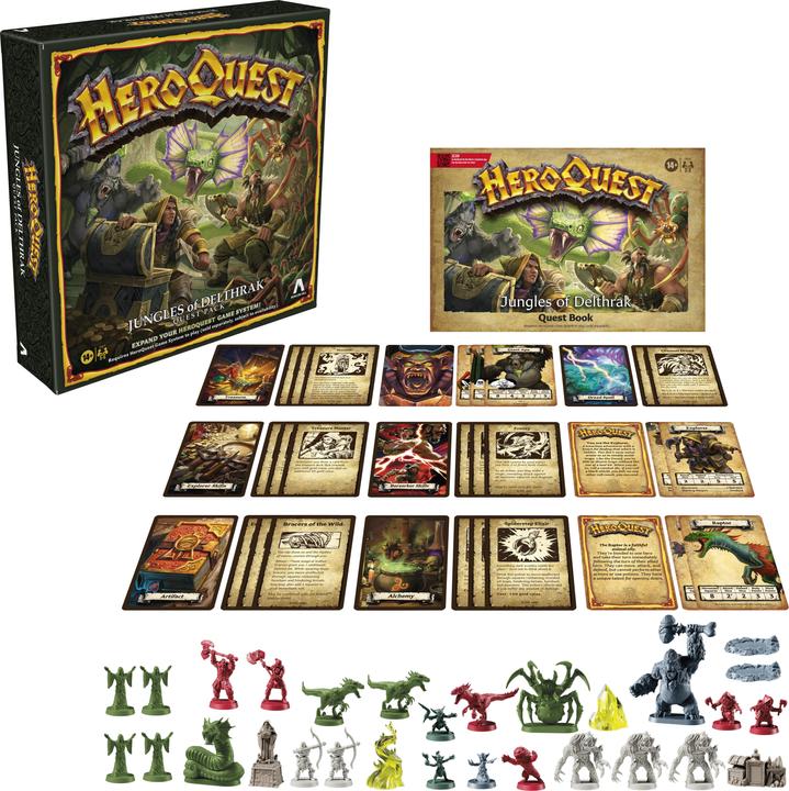 Productafbeelding Hasbro HeroQuest bordspel uitbreiding Jungles of Delthrak avonturenpakket *Engelse versie* (Engels)
