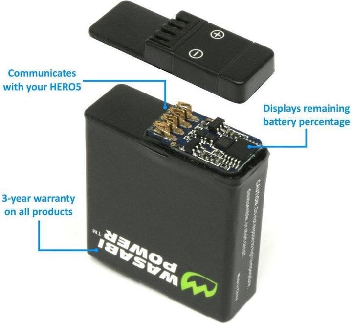 Actual product image Wasabi Power GoPro Hero 5/6 (GoPro Hero 5)