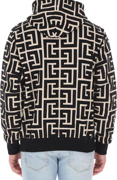 Actual product image Balmain Monogrammed Hooded Sweatshirt (S)
