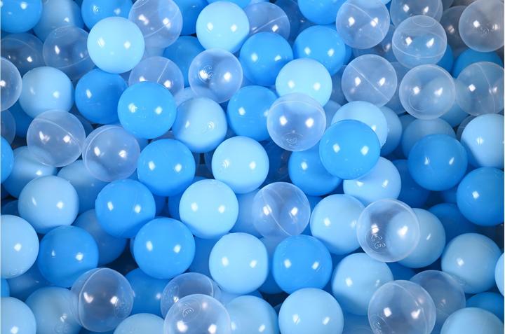 Produktbild Knorrtoys Bällebad soft - "Grey white stars" - 300 balls soft blue/blue/transparent (ca. 6cm Durchmesser)