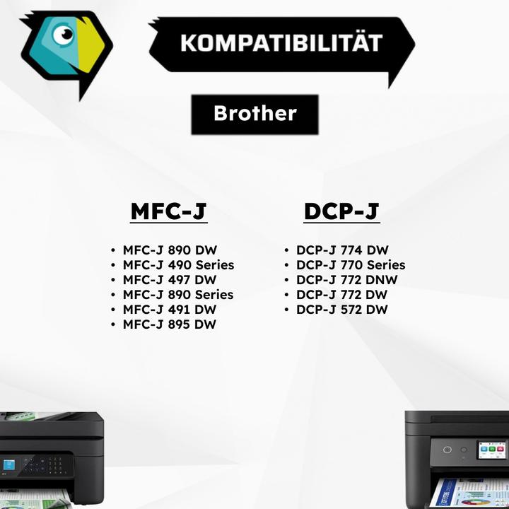 Immagine prodotto Inkadoo cartuccia d'inchiostro compatibile in sostituzione di Brother LC-3213 adatta a Brother DCP-J 572 (Y)