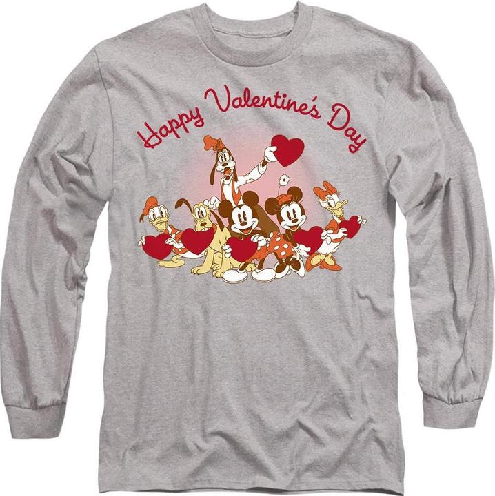Actual product image Mickey Mouse Unisex Adult Happy Valentine's Day T-Shirt (XL)