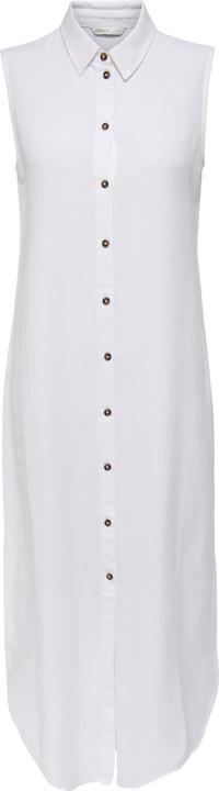 Only Langes Leinen- Blusenkleid