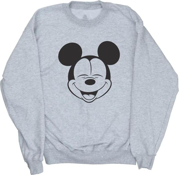 Actual product image Disney Mens Mickey Mouse Closed Eyes Sweatshirt (XL)