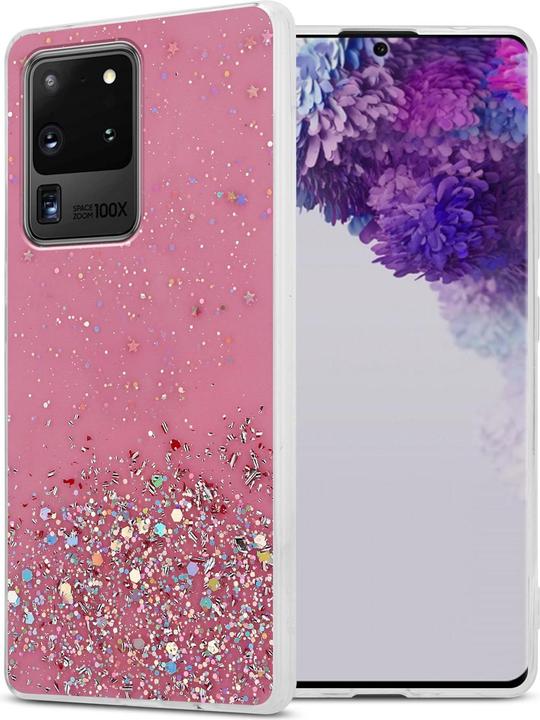 Pink with glitter
