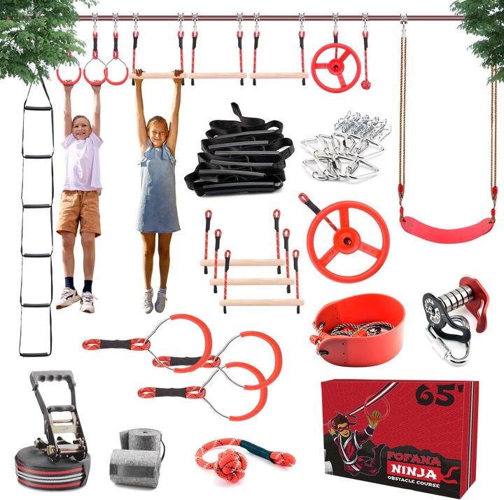 Actual product image Fofana Ninja Warrior Obstacle Course - 45 pieces (20 m)
