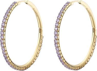 Brosway - Distinctive circle earrings with violet zircons Desideri BEIE026