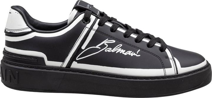 Produktbild Balmain b-court sneakers in leather with "je taime" print color black (41)