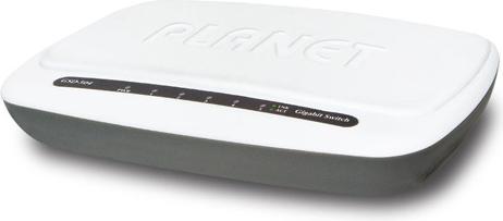 Planet Gigabit Ethernet Desktop Switch 5x 10/100/1000Mbps External Power Supply 5V/1A (5 Ports)