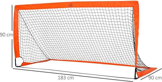 Produktbild Swisshandel24 Fussballtore Fussballnetz 2er Set Minitore Faltbar Oxfordstoff Outdoor Orange
