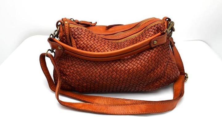 Only-Bags.Store Sac en cuir, sac à bandoulière en cuir souple, sac à main en cuir tissé