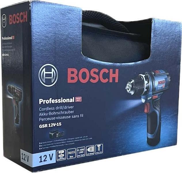 Actual product image Bosch Professional GSR 12V-15 (Rechargeable battery operated)