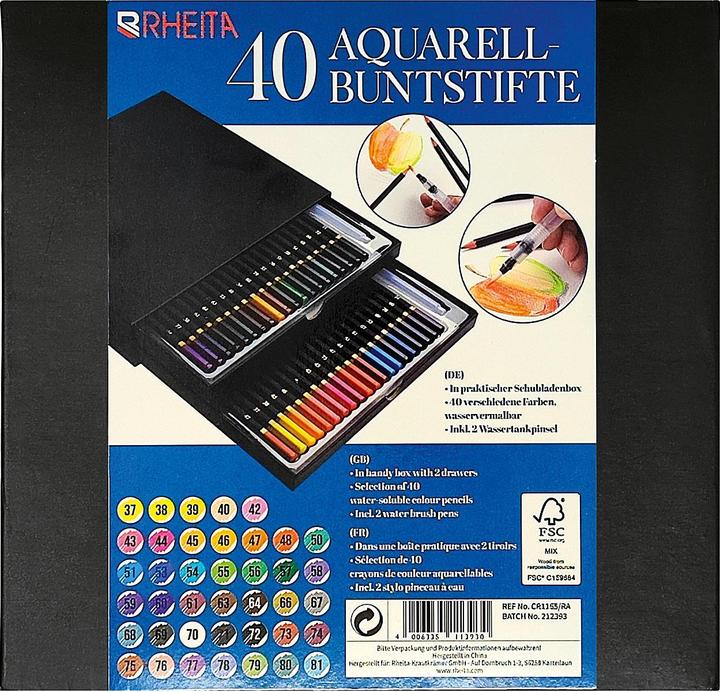 Rheita Geschenkbox Stifte (Mehrfarbig, 40 x)