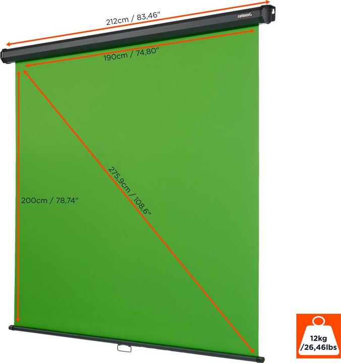 Produktbild Celexon Rollo Chroma Key Green Screen (1:1)