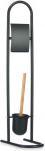 Actual product image Berilo metal toilet brush holder bamboo black
