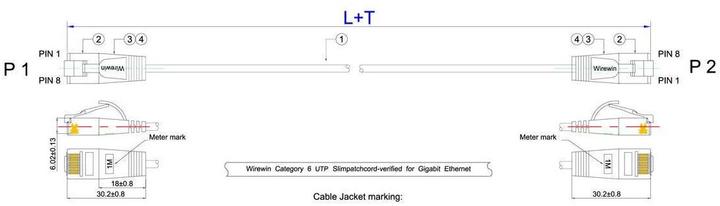 Actual product image Wirewin Network cable, round (UTP, CAT6, 10 m)
