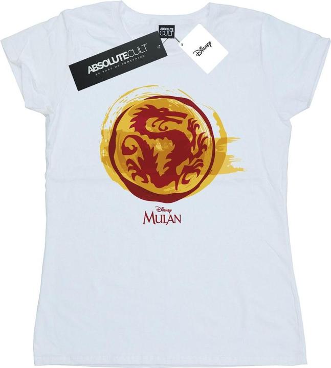 Actual product image Disney Womens/Ladies Mulan Courage Dragon Symbol Cotton T-Shirt (S)