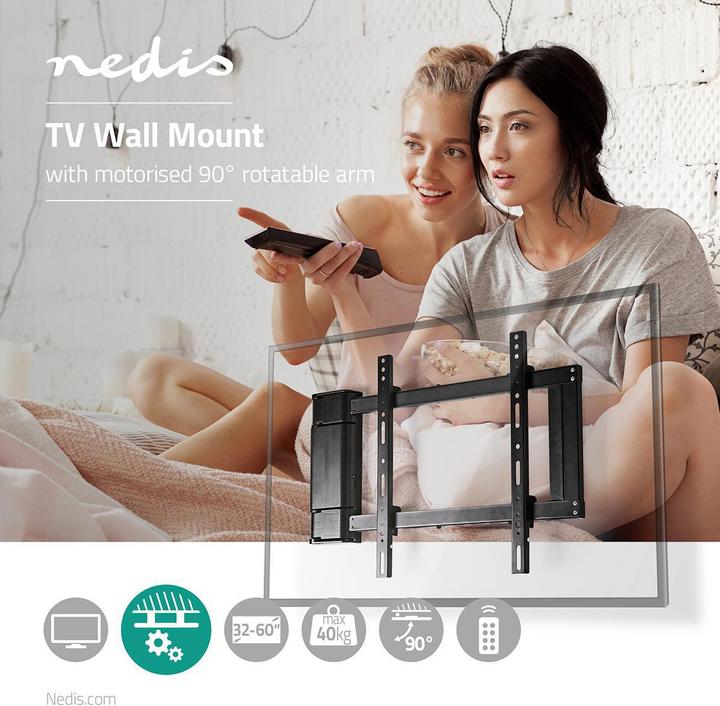 Actual product image Nedis Motorized TV wall mount 32-60" (Ceiling, 60", 40 kg)