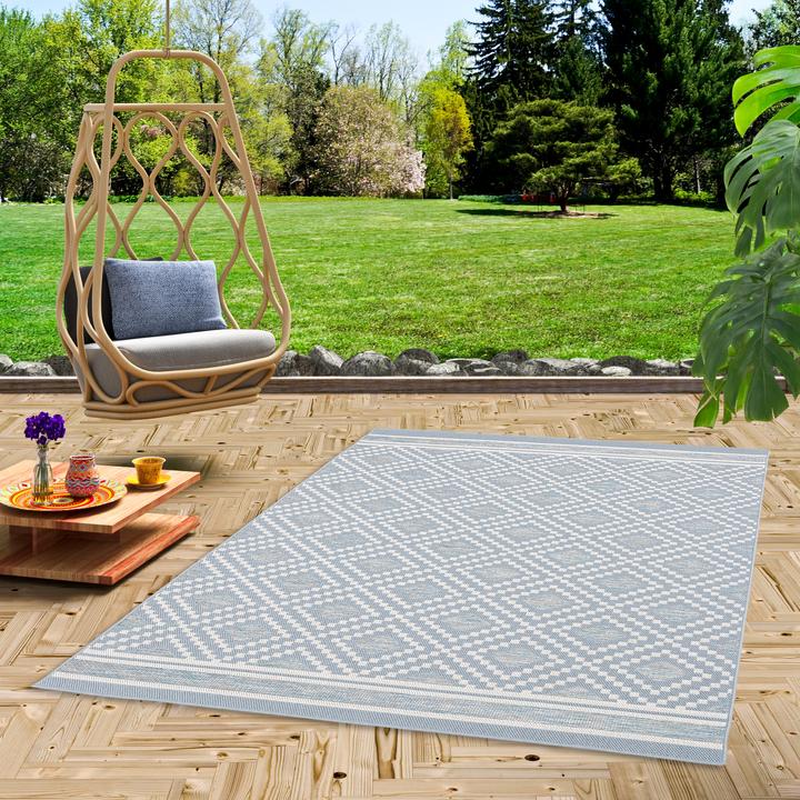 Actual product image Pergamon Indoor & Outdoor Carpet Flatweave Ottawa Lozenges (80 x 150 cm)