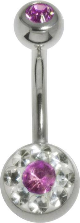 Bijouteria Bauchpiercing (Chirurgenstahl 316L, Epoxiharz, Kristall)
