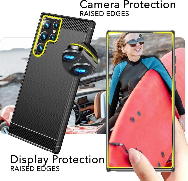 Immagine prodotto Nalia Copertura in silicone carbon look (Samsung Galaxy S24 Ultra)